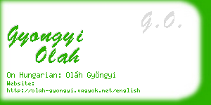 gyongyi olah business card